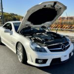 宇都宮から自走でご来店のメルセデスベンツR230 SL63AMG