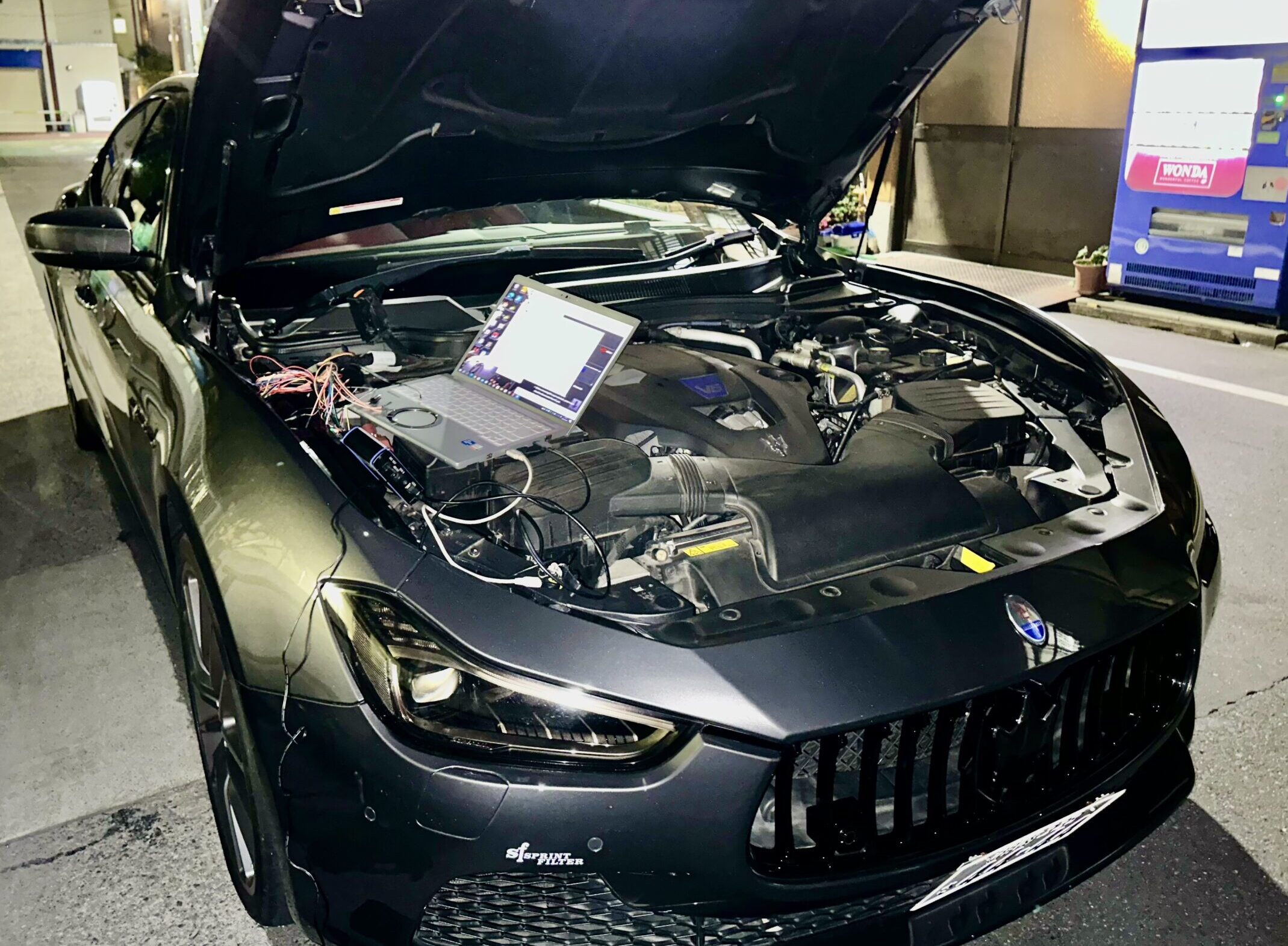 MASERATI GHIBLI S ECU rewritten for 480 hp and bubbling* ESP lights all over!