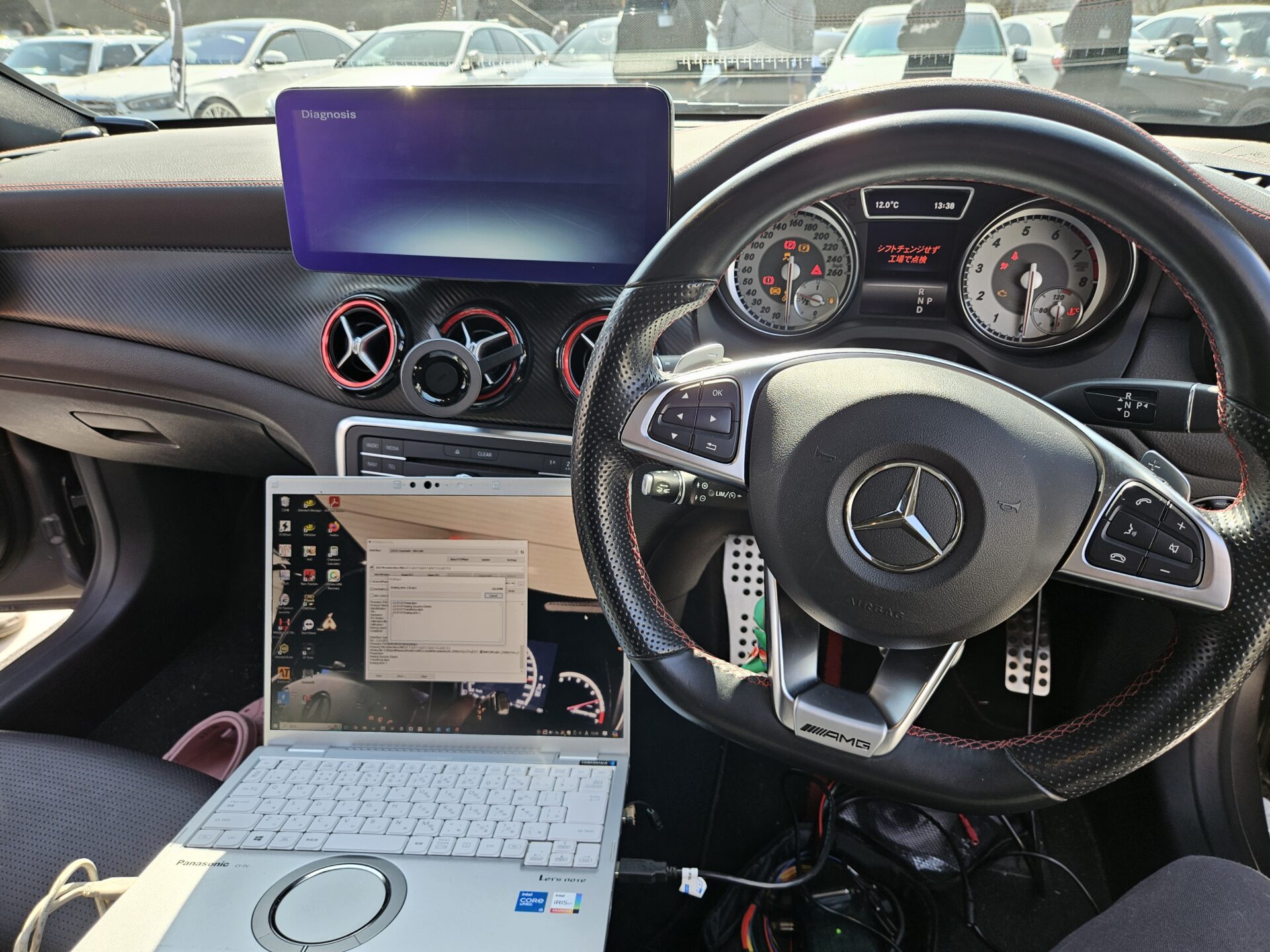 Mise au point du calculateur et installation du bulleur Mercedes Benz CLA-Class CLA250 à Kansai Offline 2024 mbFAST Tuning