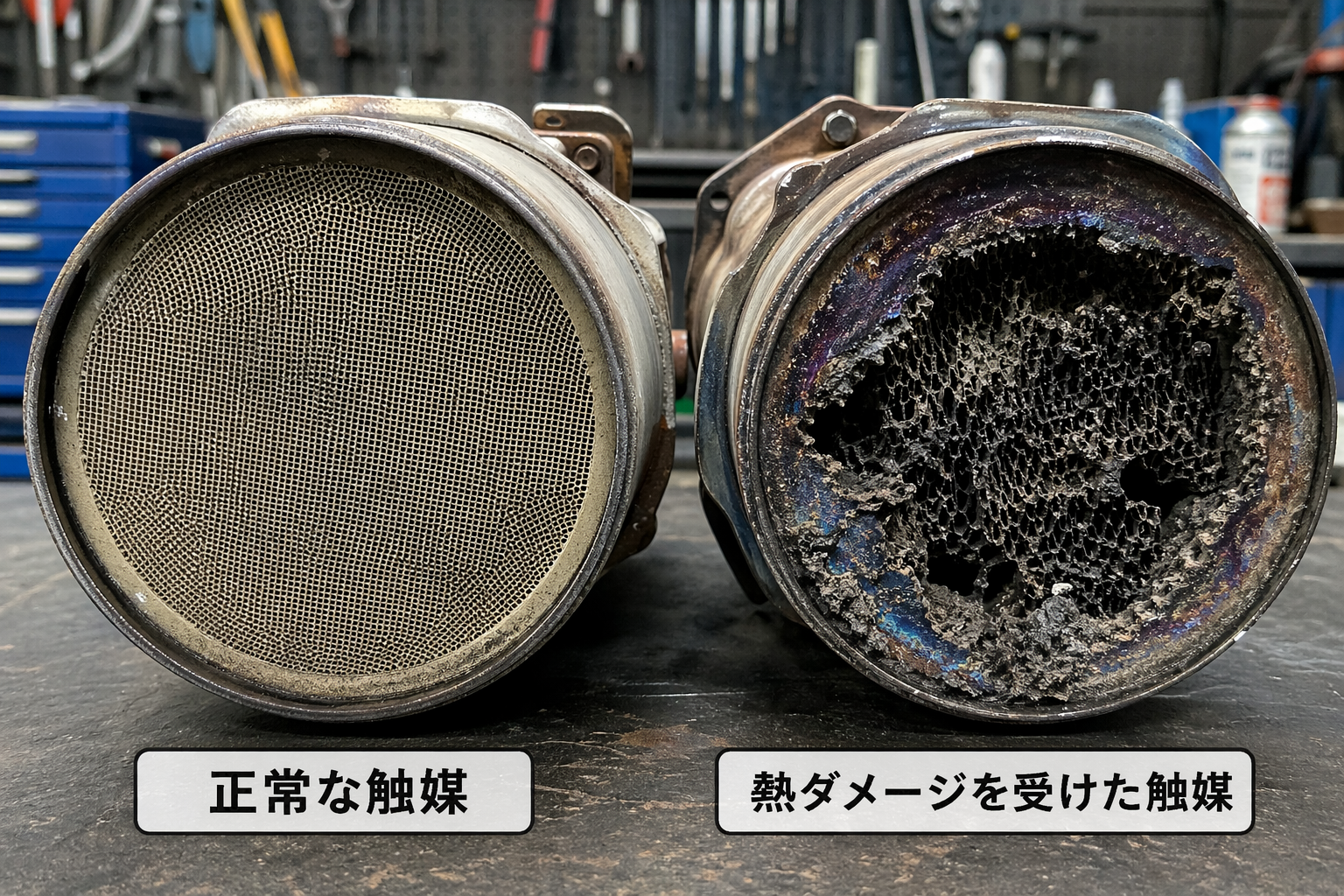 バブリング施工車 触媒劣化 比較 スポーツ触媒