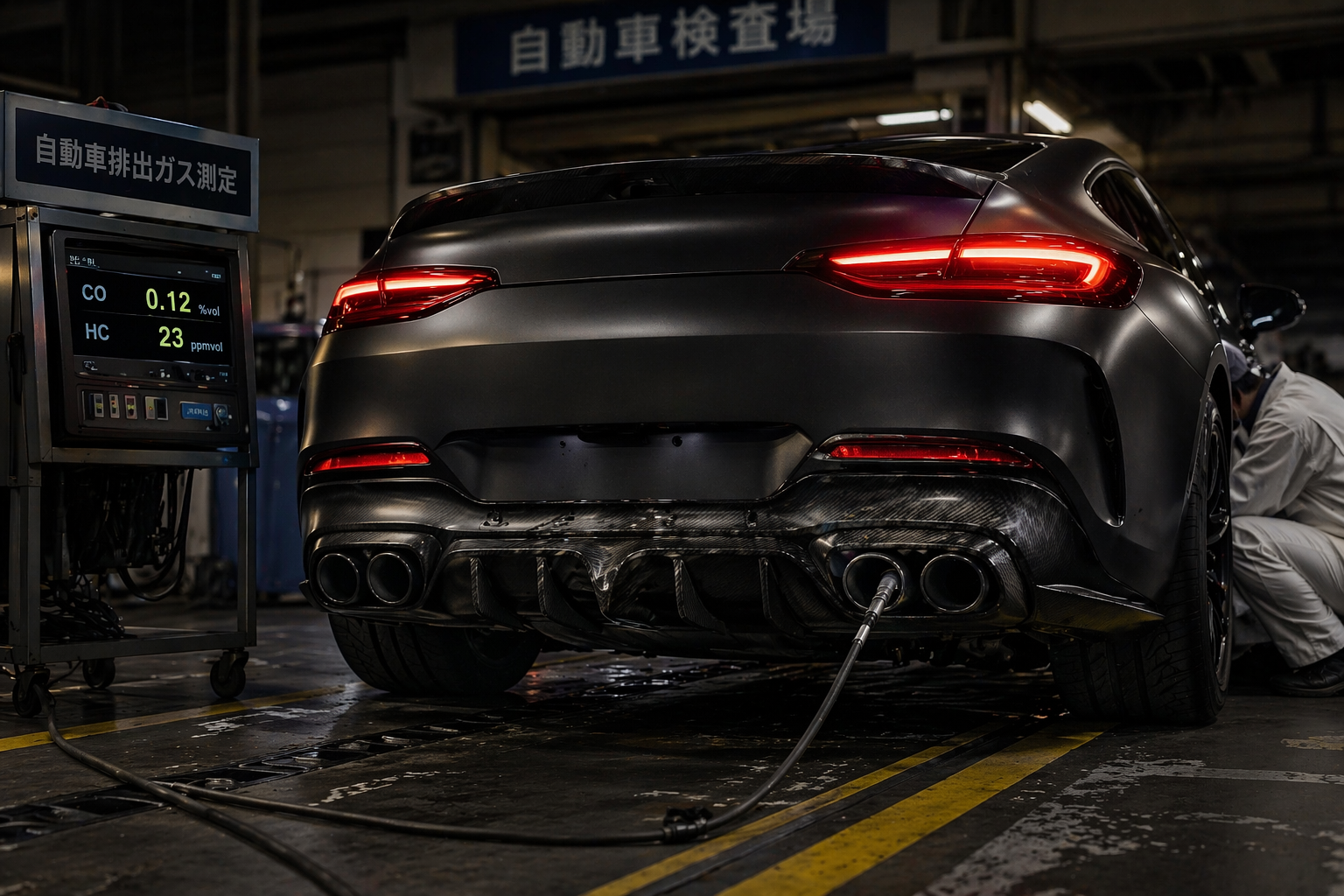 バブリング 車検 排出ガス検査 マフラー計測 mbFAST Tuning