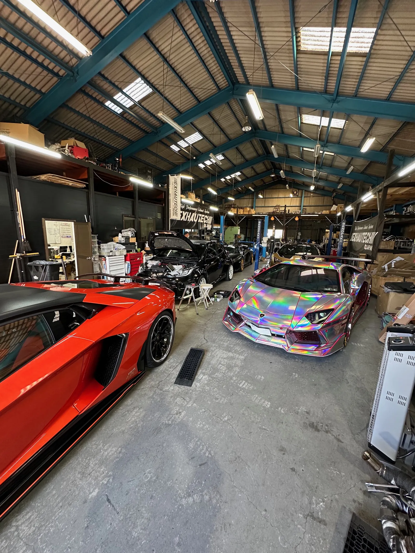 Lamborghini Aventador LP700 shooting flames from the exhaust