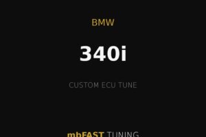 bmw-340i – mbFAST Tuning BMW 340i Custom ECU Tune by mbFAST Tuning on a black background with gold lines.
