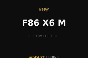 bmw-f86-x6-m – mbFAST Tuning BMW F86 X6 M custom ECU tune by mbFAST TUNING on a black background with gold accents and lines