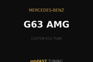 mercedes-benz-g63-amg – mbFAST Tuning Mercedes-Benz G63 AMG custom ECU tune by mbFAST Tuning on a black background with gold separators.