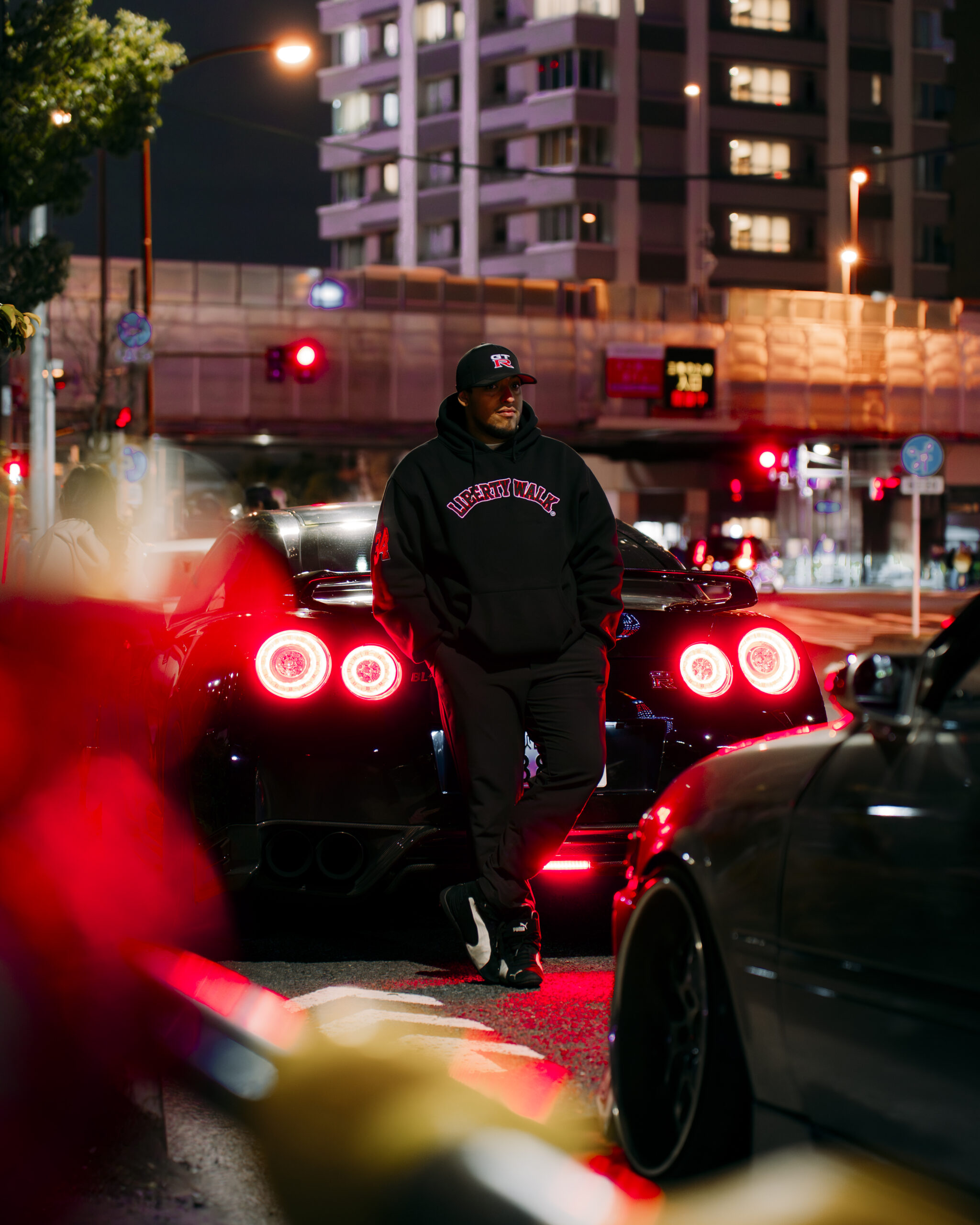 GT-R R35と渋谷の夜